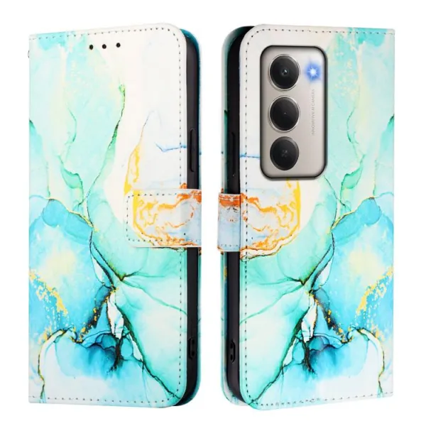 ART MARBLE Peňaženkový kryt pre Xiaomi Redmi 15 / Redmi 15 5G GREEN