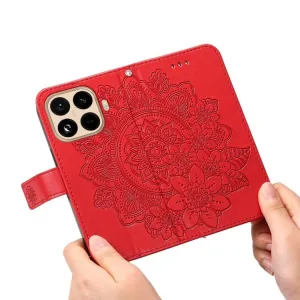 ART MANDALA Peňaženkový obal s remienkom pre Xiaomi 15T Pro červený