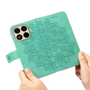 ART MANDALA Peňaženkový obal s remienkom pre Xiaomi 15T Pro zelený