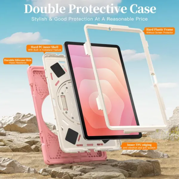SOLID Odolný obal pre Samsung Galaxy Tab S11 ružový