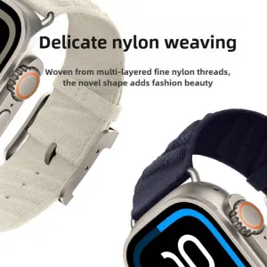 TWILL BAND Nylonový remienok pre Apple Watch 44 / 45 / 46 / 49mm STARLIGHT