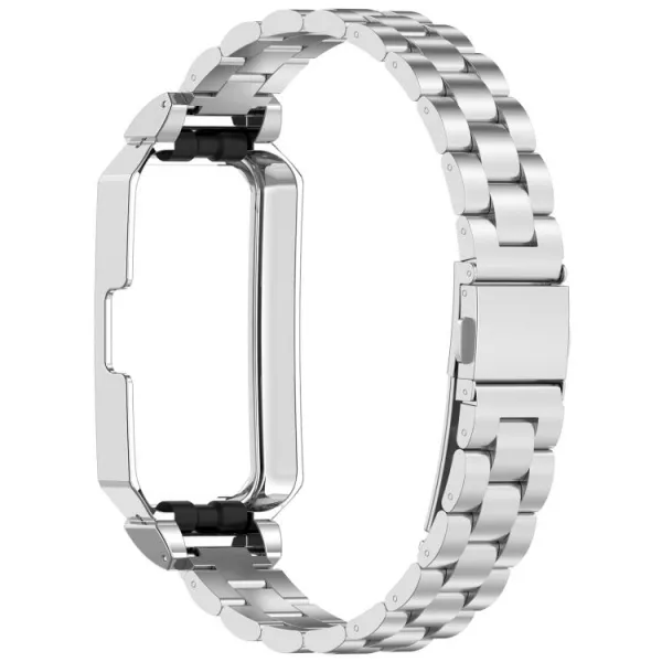 CLASSIC Kovový remienok + ochranný kryt pre Huawei Band 10 / Band 9 strieborný