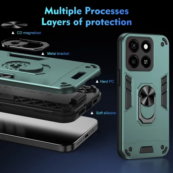 CAMPROTECT Kryt s držiakom pre ZTE Blade A35 zelený