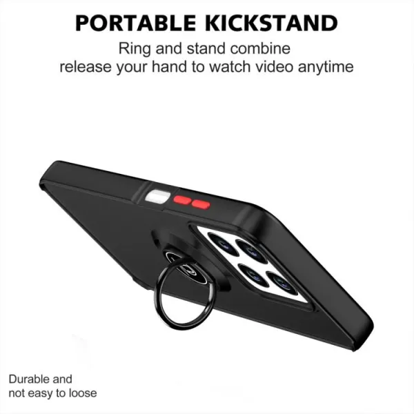 SHADOW Ochranný kryt s držiakom ZTE Blade A35 červený
