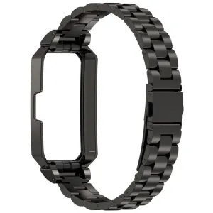 CLASSIC Kovový remienok + ochranný kryt pre Huawei Band 10 / Band 9 čierny