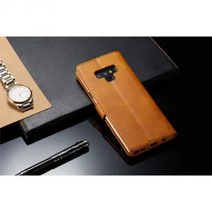 IMEEKE Peňaženkový obal pre Samsung Galaxy Note 9 svetlohnedý