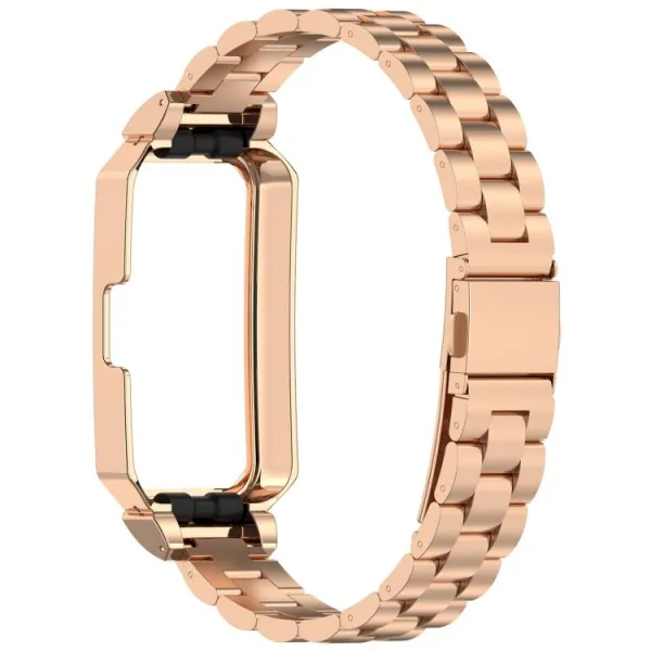 CLASSIC Kovový remienok + ochranný kryt pre Huawei Band 10 / Band 9 ROSE GOLD