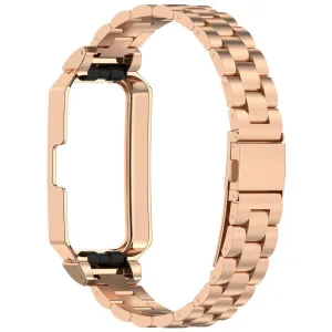 CLASSIC Kovový remienok + ochranný kryt pre Huawei Band 10 / Band 9 ROSE GOLD