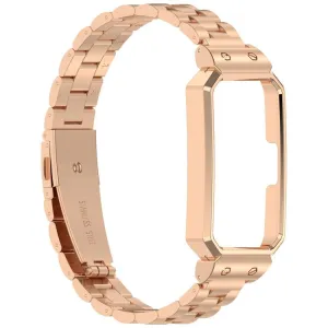 CLASSIC Kovový remienok + ochranný kryt pre Huawei Band 10 / Band 9 ROSE GOLD