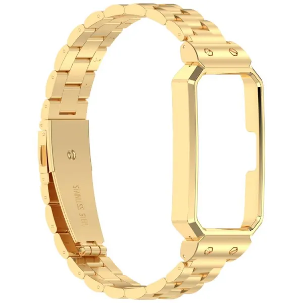 CLASSIC Kovový remienok + ochranný kryt pre Huawei Band 10 / Band 9 zlatý