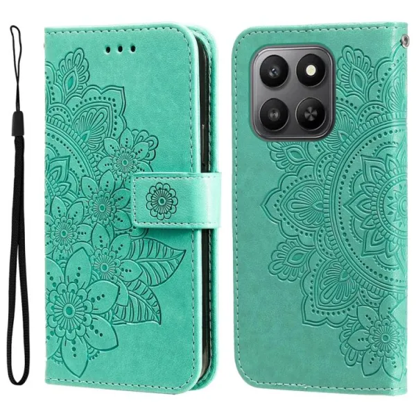 ART MANDALA Peňaženkový obal pre Honor 400 Smart 5G / Honor X7d zelený