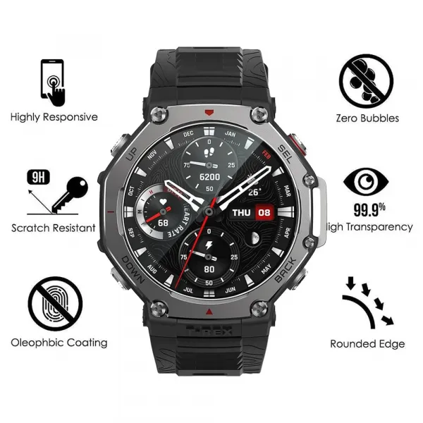PROTEMIO 3x Ochranné sklo pre Amazfit T-Rex 3 Pro 48mm
