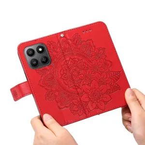 ART MANDALA Peňaženkový obal pre Honor 400 Smart 5G / Honor X7d červený