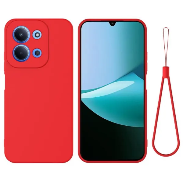 RUBBER Ochranný obal pre POCO C85 červený