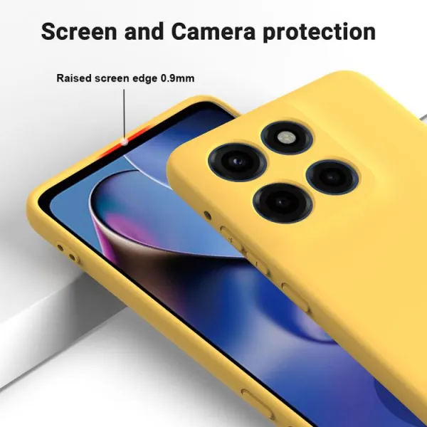 RUBBER Ochranný obal pre Motorola Moto G86 Power 5G žltý