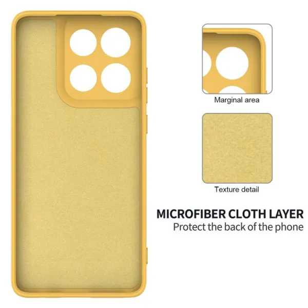 RUBBER Ochranný obal pre Motorola Moto G86 Power 5G žltý
