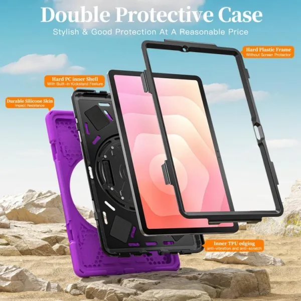 SOLID Odolný obal pre Samsung Galaxy Tab S11 fialový