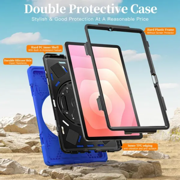 SOLID Odolný obal pre Samsung Galaxy Tab S11 svetlomodrý