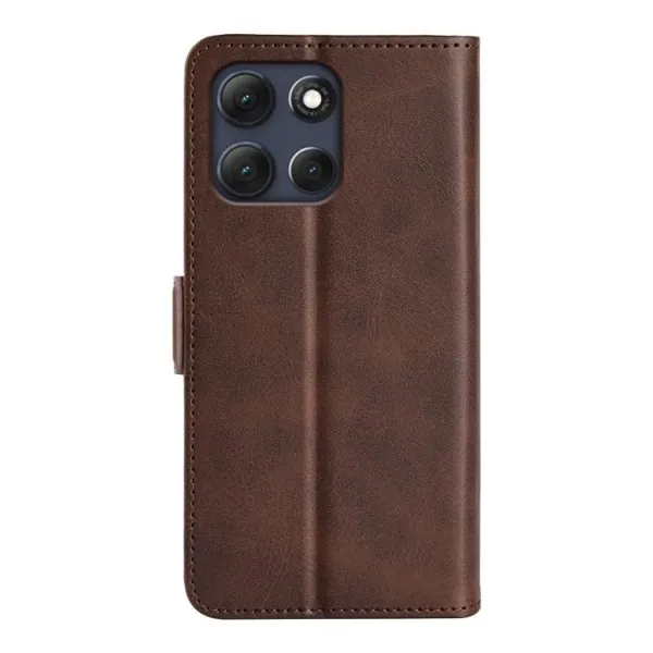 SIDE Peňaženkové puzdro pre Motorola Moto G86 Power 5G tmavohnedé