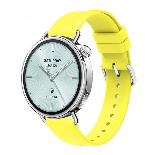 SILICONE Vymeniteľný remienok pre Xiaomi Watch S4 41mm žltý