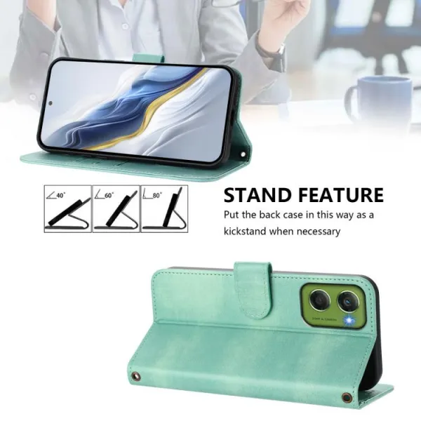 LINEAR Peňaženkový obal pre Motorola Moto G06 / G06 Power zelený
