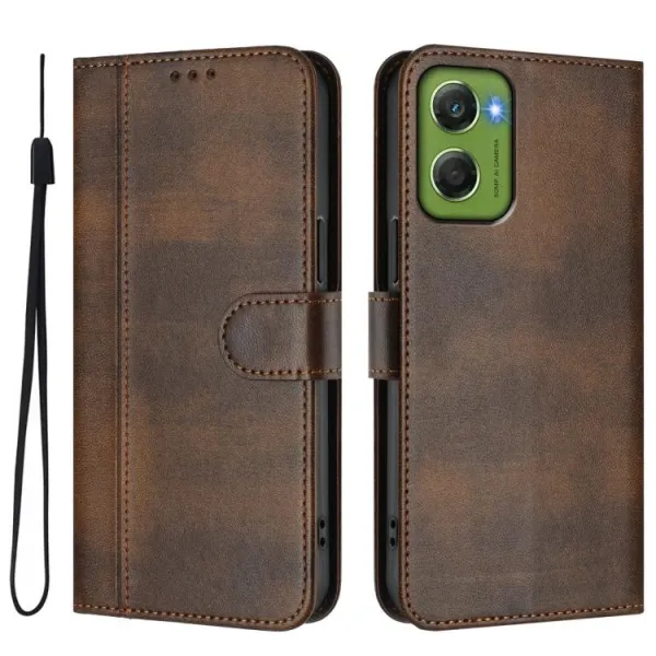 LINEAR Peňaženkový obal pre Motorola Moto G06 / G06 Power hnedý