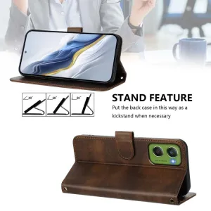 LINEAR Peňaženkový obal pre Motorola Moto G06 / G06 Power hnedý