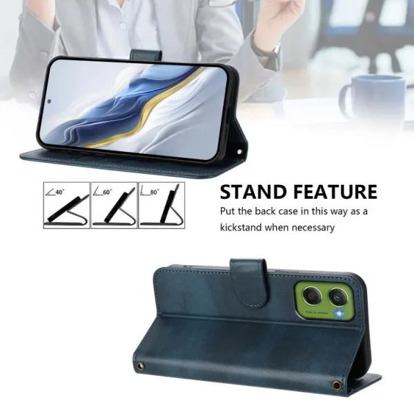 LINEAR Peňaženkový obal pre Motorola Moto G06 / G06 Power tmavomodrý