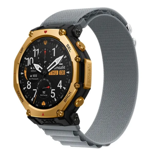 NYLON Vymeniteľný remienok pre Amazfit T-Rex 3 Pro 48mm svetlošedý