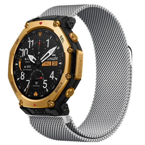MILANESE Kovový remienok pre Amazfit T-Rex 3 Pro 48mm strieborný
