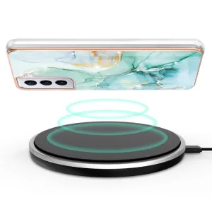 IMD MARBLE Ochranný kryt Samsung Galaxy S21 5G GREEN
