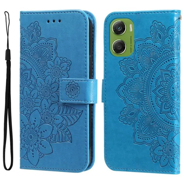 ART MANDALA Peňaženkový kryt pre Motorola Moto G06 / G06 Power modrý