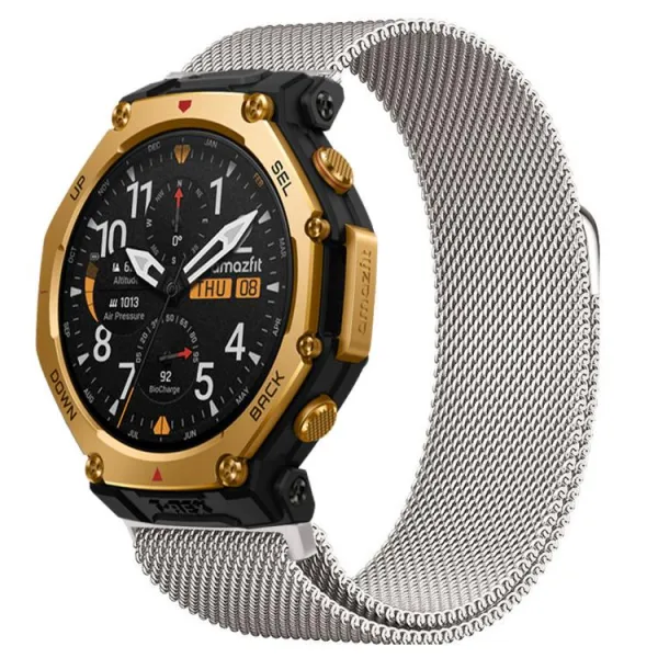 MILANESE Kovový remienok pre Amazfit T-Rex 3 Pro 48mm STARLIGHT