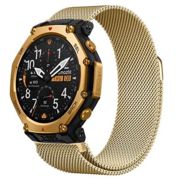 MILANESE Kovový remienok pre Amazfit T-Rex 3 Pro 48mm zlatý