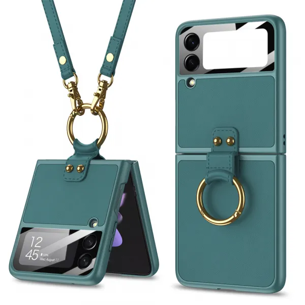 GKK LANYARD Kryt s remienkom Samsung Galaxy Z Flip 3 5G zelený