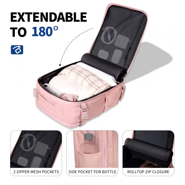 Tech-Protect Defender S50 Cestovný batoh na notebook 20L 40×20×25, ružový