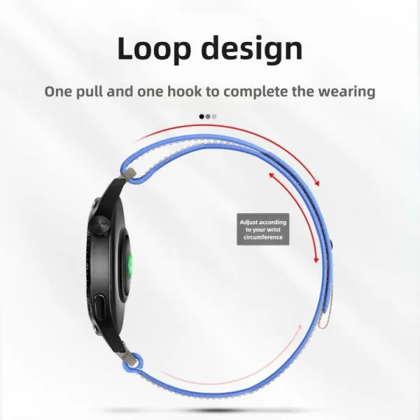 NYLON COLOR Vymeniteľný remienok pre Amazfit T-Rex 3 Pro 48mm BLUE-GREY