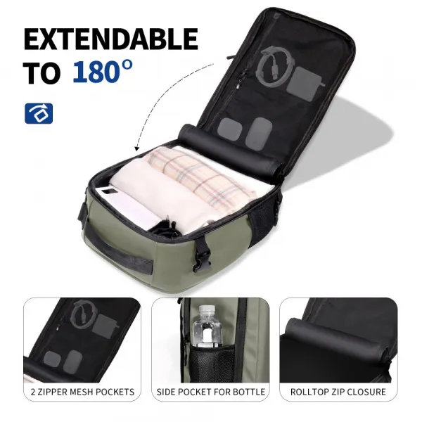 Tech-Protect Defender S50 Cestovný batoh na notebook 20L 40×20×25, zelený