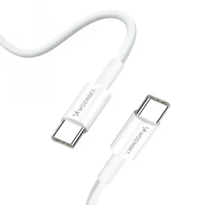 WOZINSKY GaN 65W Sieťová nabíjačka s káblom USB-C biela