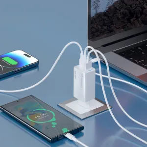 WOZINSKY GaN 65W Sieťová nabíjačka s káblom USB-C biela