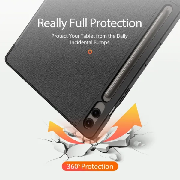 DUX DOMO Zaklápacie puzdro Samsung Galaxy Tab S9 FE+ čierne