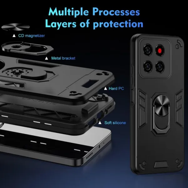 CAMPROTECT Kryt s držiakom pre ZTE Blade A56 čierny