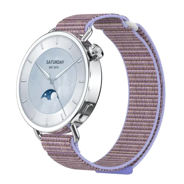 NYLON Vymeniteľný remienok pre Xiaomi Watch S4 41mm fialový