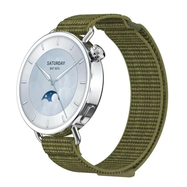 NYLON Vymeniteľný remienok pre Xiaomi Watch S4 41mm tmavozelený
