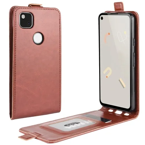 Vyklápacie puzdro Google Pixel 4a hnedé