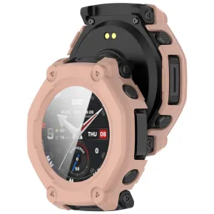 PC FULL COVER Plastový kryt so sklom pre Amazfit T-Rex 3 Pro 48mm ružový