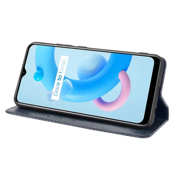 BUSINESS Peňaženkový kryt pre Realme C11 2021 modrý