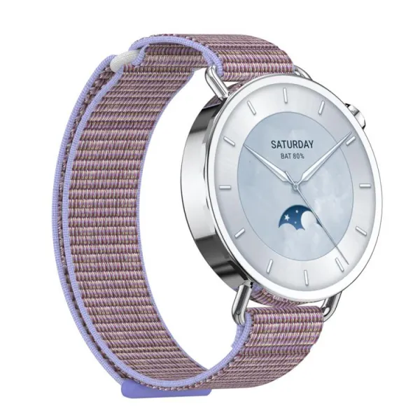 NYLON Vymeniteľný remienok pre Xiaomi Watch S4 41mm fialový