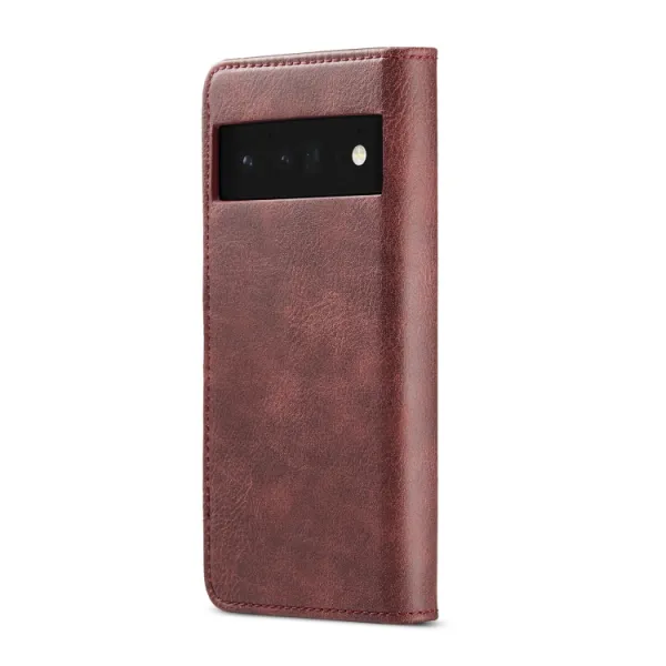 DG.MING Peňaženkový obal 2v1 Google Pixel 6 Pro červený