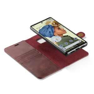 DG.MING Peňaženkový obal 2v1 Google Pixel 6 Pro červený